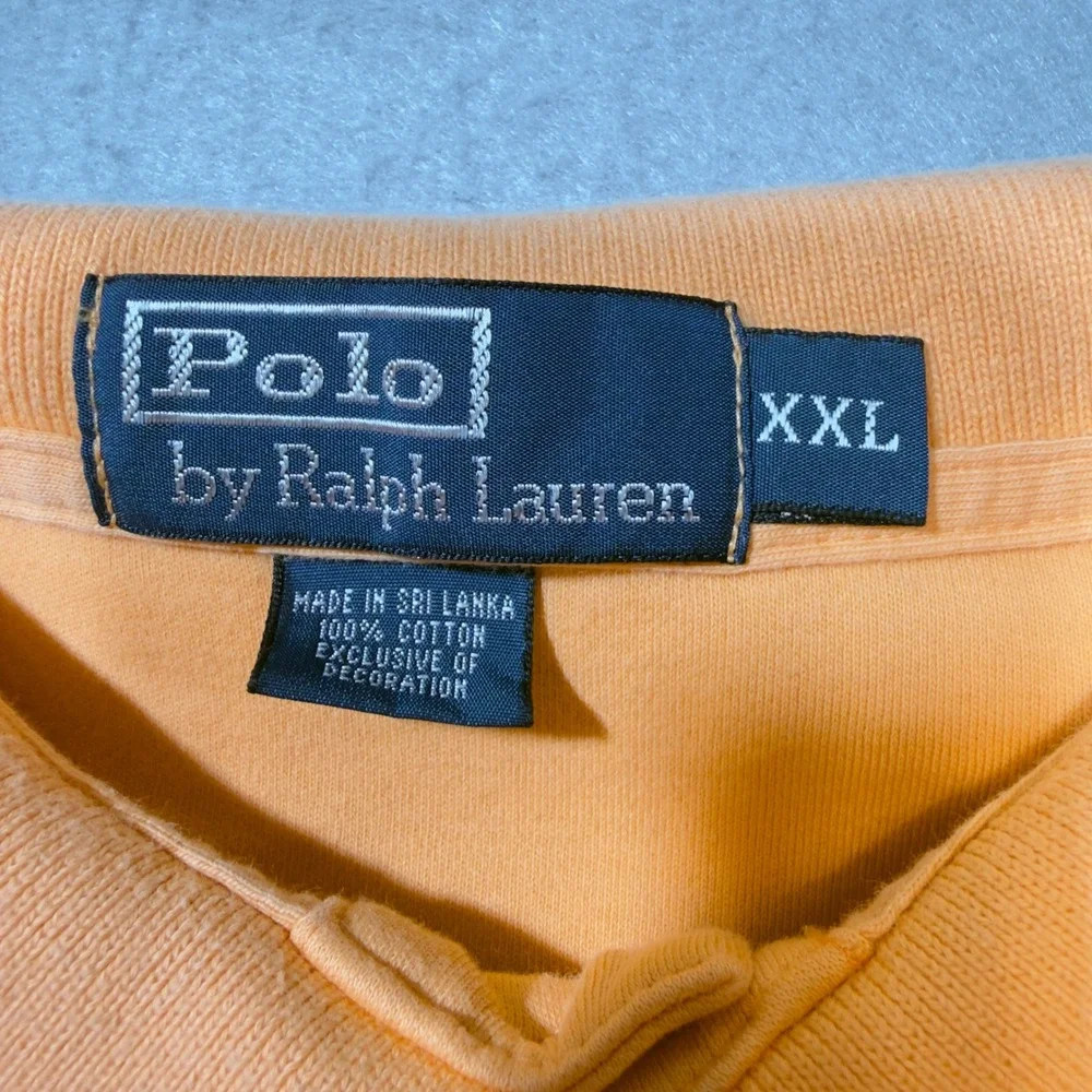 Polo Ralph Lauren Polo Shirt Mens XXL Orange Excellent Short Sleeve Cotton Pique